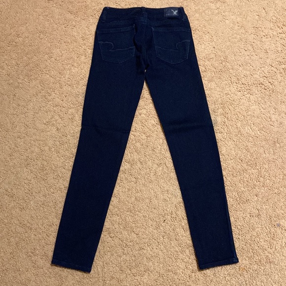 American Eagle Outfitters Dark Blue Skinny Jeans NWOT - Picture 2 of 5